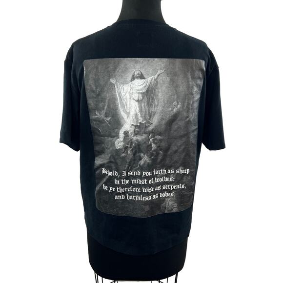 DCPL Behold T-Shirt Black Cotton Crewneck Short Sleeve Spiritual Print Size S - Picture 1 of 10
